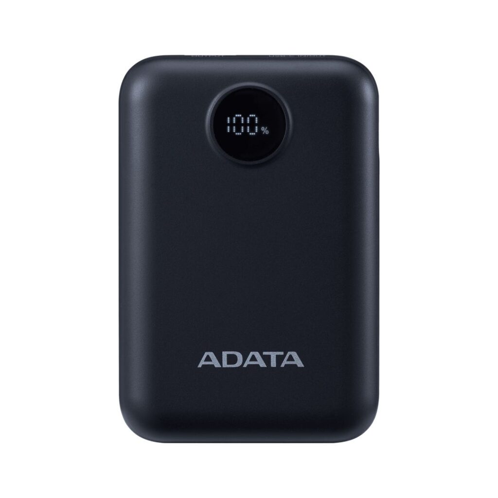 A-Data C100 Digital Display 10000mAh PowerBank Black - Image 1