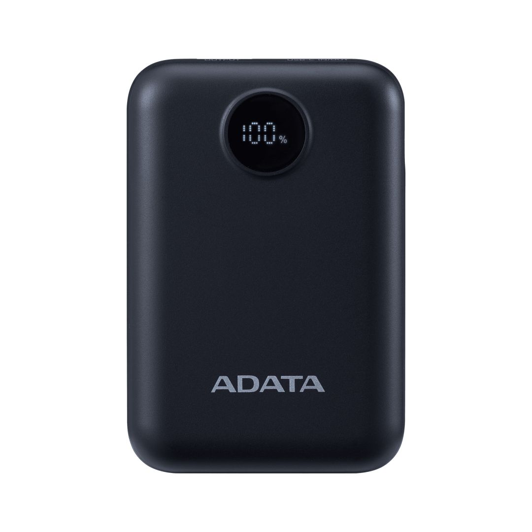 a-data-c100-digital-display-10000mah-powerbank-black_1.jpg A-Data C100 Digital Display 10000mAh PowerBank Black - Image 1