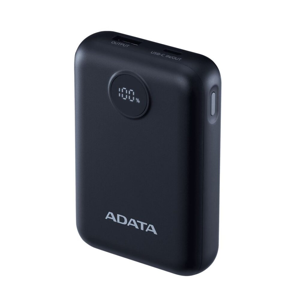 A-Data C100 Digital Display 10000mAh PowerBank Black - Image 3