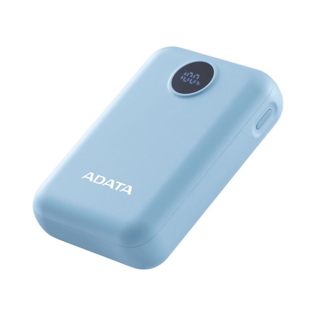 A-Data C100 Digital Display 10000mAh PowerBank Blue - Image 4