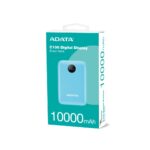 A-Data C100 Digital Display 10000mAh PowerBank Blue - Image 5