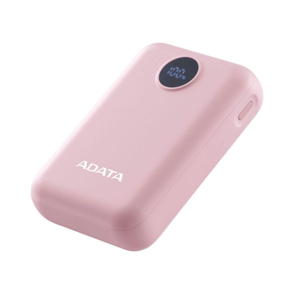 a-data-c100-digital-display-10000mah-powerbank-pink_4.jpg A-Data C100 Digital Display 10000mAh PowerBank Pink - Image 4