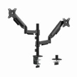 Gembird MA-DA2P-02 Adjustable desk 2-display mounting arm 17”-32” Black