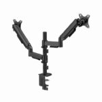 Gembird MA-DA2P-02 Adjustable desk 2-display mounting arm 17”-32” Black - Image 2