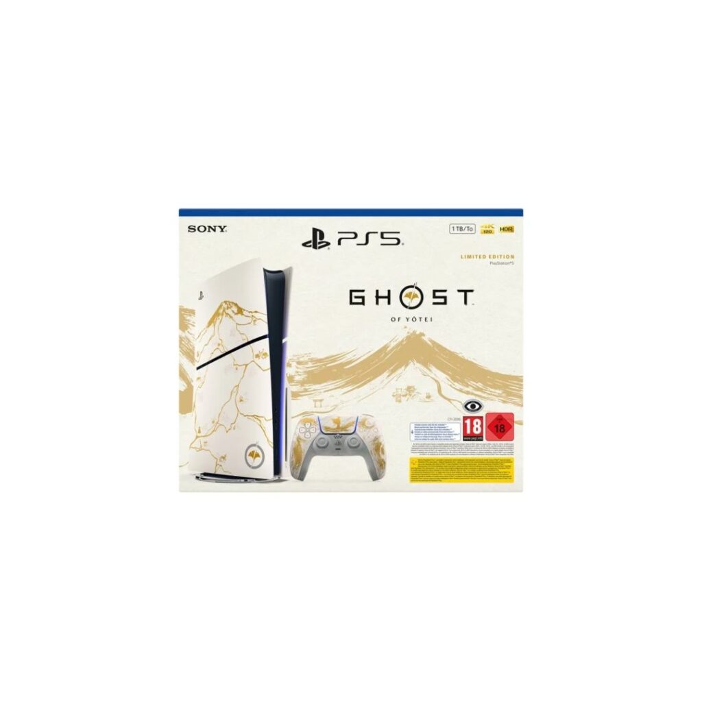 Sony PlayStation 5 Slim 1TB BluRay Ghost of Yōtei Gold Limited Edition Bundle - Image 3