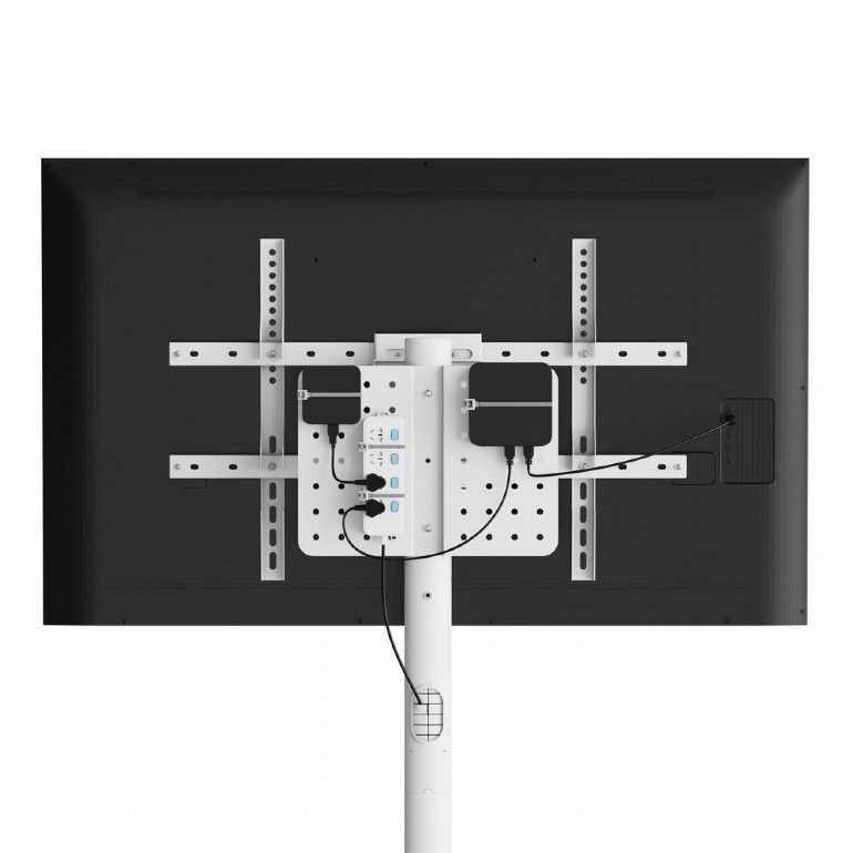 Gembird TVS-86TR-01-W TV floor stand  37"-86" White - Image 7