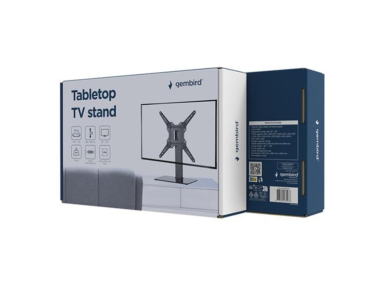 Gembird TVS-D55S-01 Tabletop TV stand (swivel) 23"-55" Black - Image 10