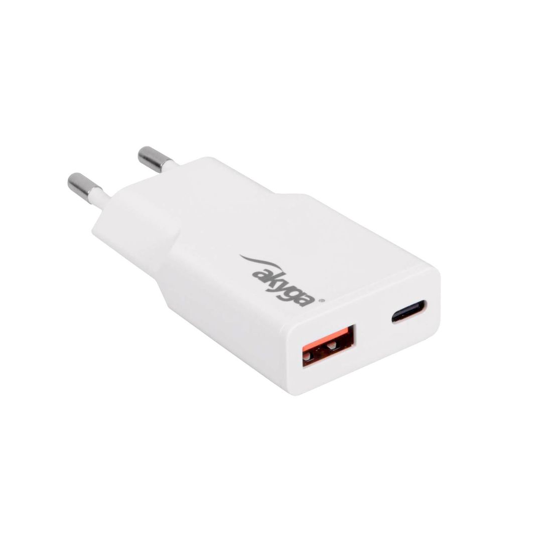 akyga-ak-ch-27-usb-a-usb-c-pd-30w-quick-charge-3.0-gan-white_1.jpg Akyga AK-CH-27 USB-A/USB-C PD 30W Quick Charge 3.0 GaN White - Image 1