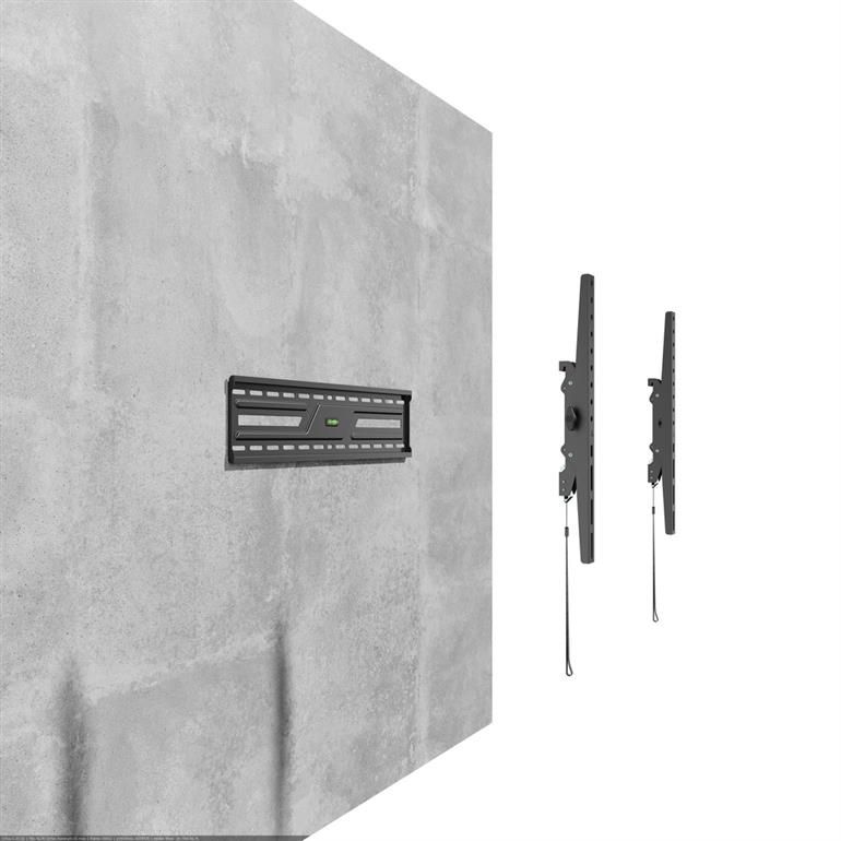 Gembird WM-86T-01 TV wall mount (tilt) 37”-86” Black - Image 8