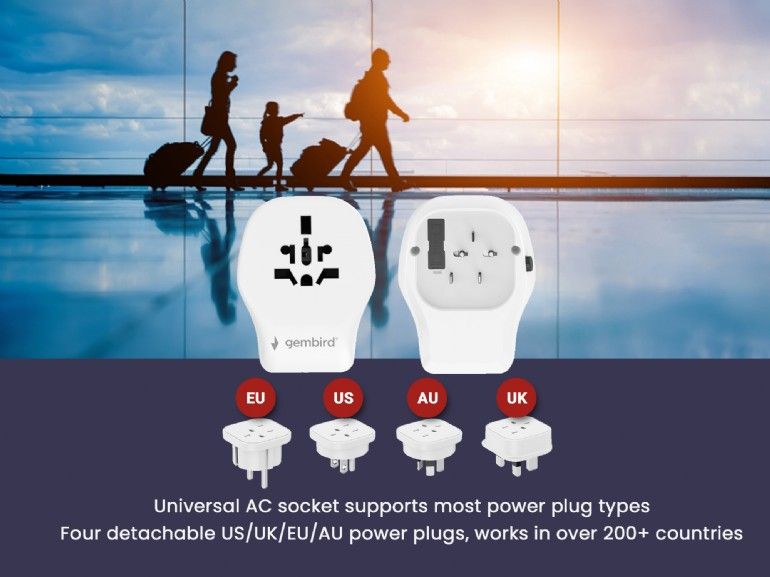 Gembird Universal travel power adapter 20W White - Image 5
