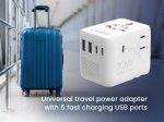 Gembird Universal travel power adapter 70W White - Image 2