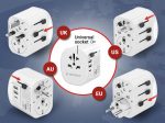 Gembird Grounded universal travel power adapter 15W White - Image 2