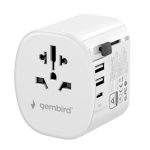 Gembird Grounded universal travel power adapter 15W White - Image 7