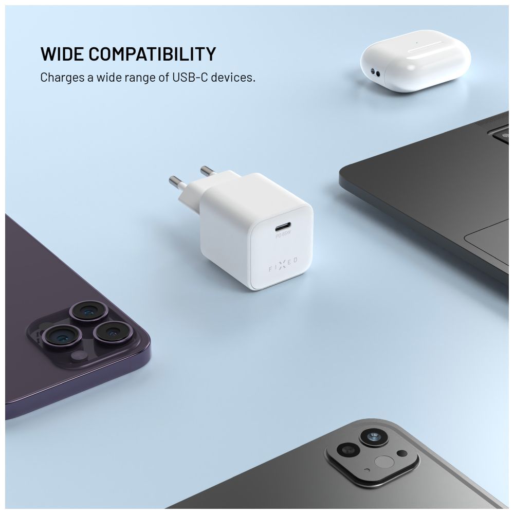 FIXED mini USB-C GaN töltő 65W fehér - Image 2