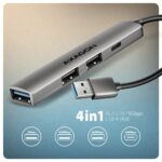 AXAGON HUE-STA ALU STRIP USB-A 4 port hub - Image 2