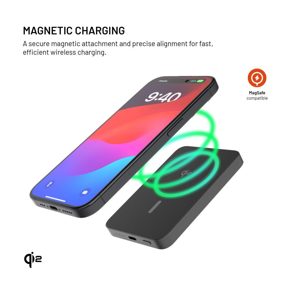FIXED MagZen 5 Qi2 külső akkumlátor 5000 mAh, fekete - Image 3
