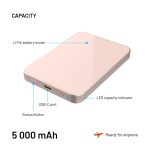 FIXED MagZen 5 Qi2 külső akkumlátor 5000 mAh, rózsaszín - Image 7