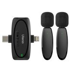 Ulanzi A020GBB1 V6 3-in-1 2db vezeték nélküli lavalier mikrofon lighting usb-c 3.5mm jack Black