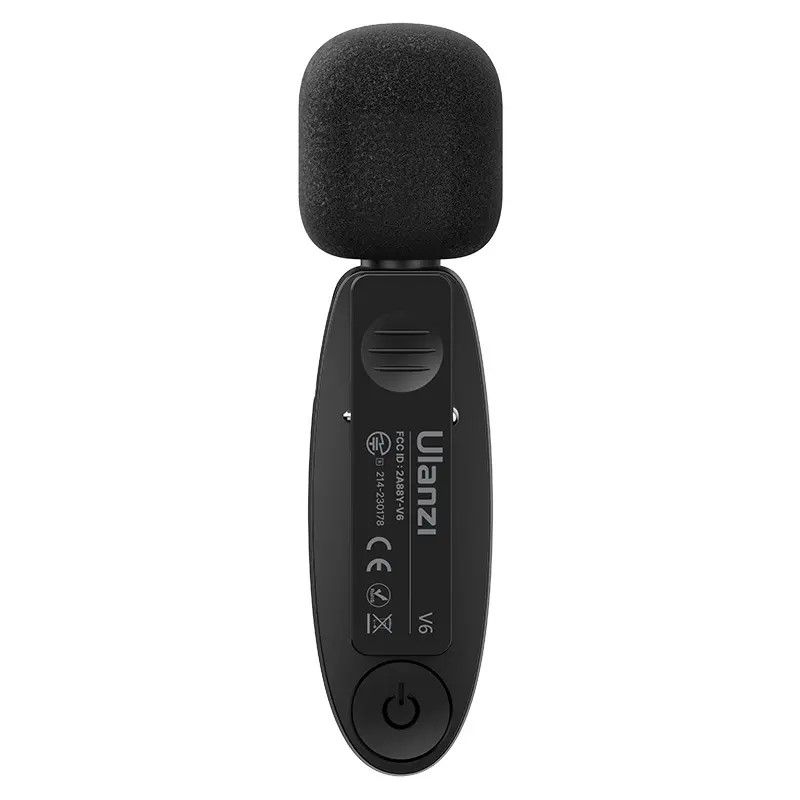 Ulanzi A020GBB1 V6 3-in-1 2db vezeték nélküli lavalier mikrofon lighting usb-c 3.5mm jack Black - Image 4