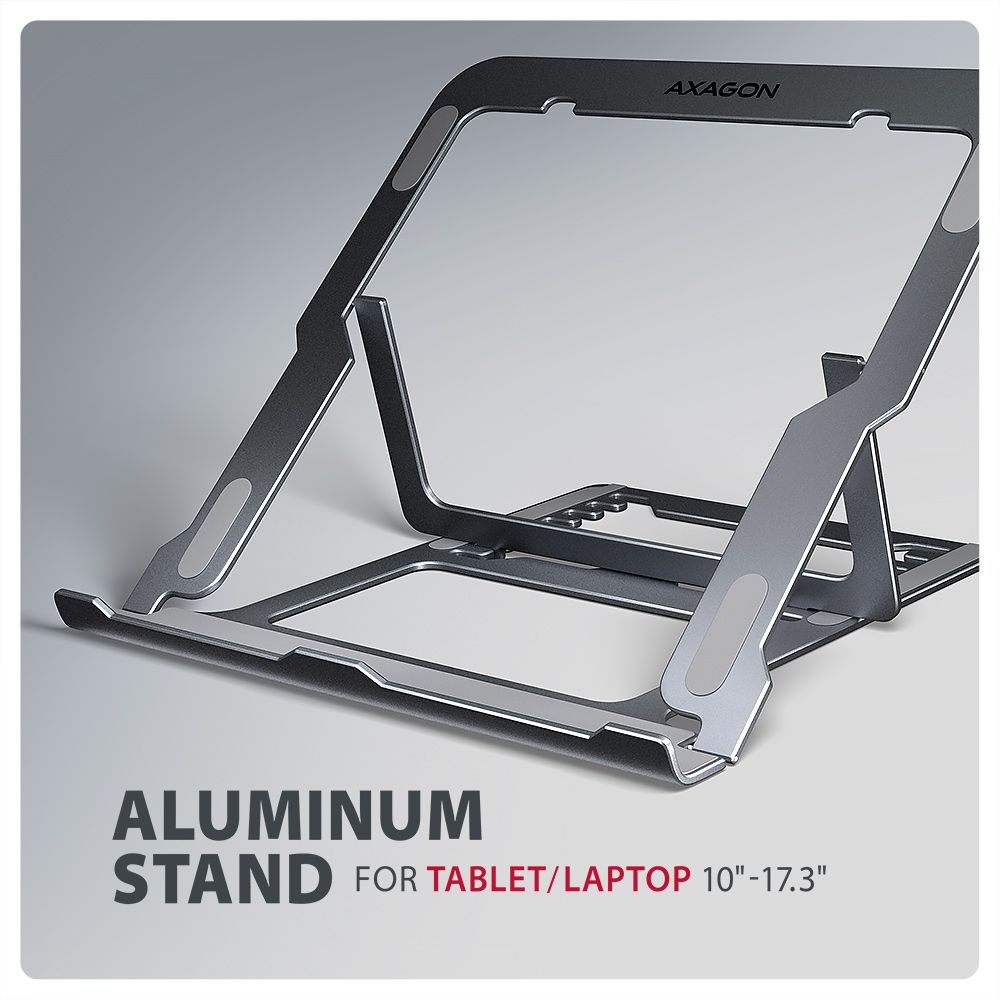 AXAGON STND-LAG stand for laptops and tablets Grey - Image 2