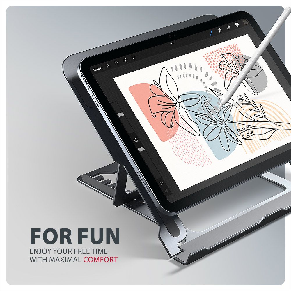 AXAGON STND-LAG stand for laptops and tablets Grey - Image 5