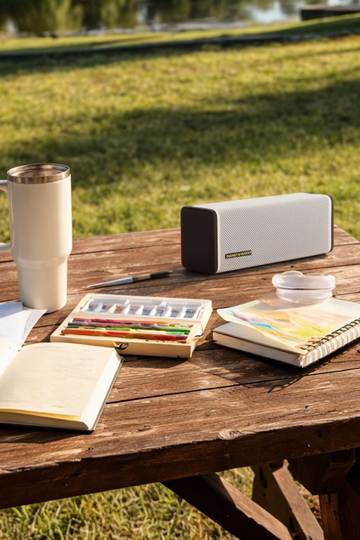 Thonet & Vander Frei Topp Bluetooth Portable Speaker Ice White - Image 5