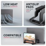 AXAGON STND-VB vertical stand for laptops and tablets Black - Image 3