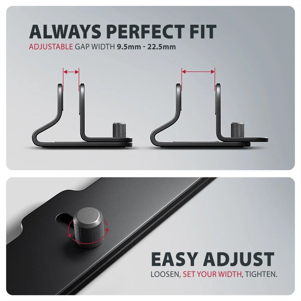 AXAGON STND-VB vertical stand for laptops and tablets Black - Image 4