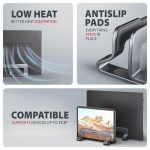 AXAGON STND-VG vertical stand for laptops and tablets Grey - Image 3