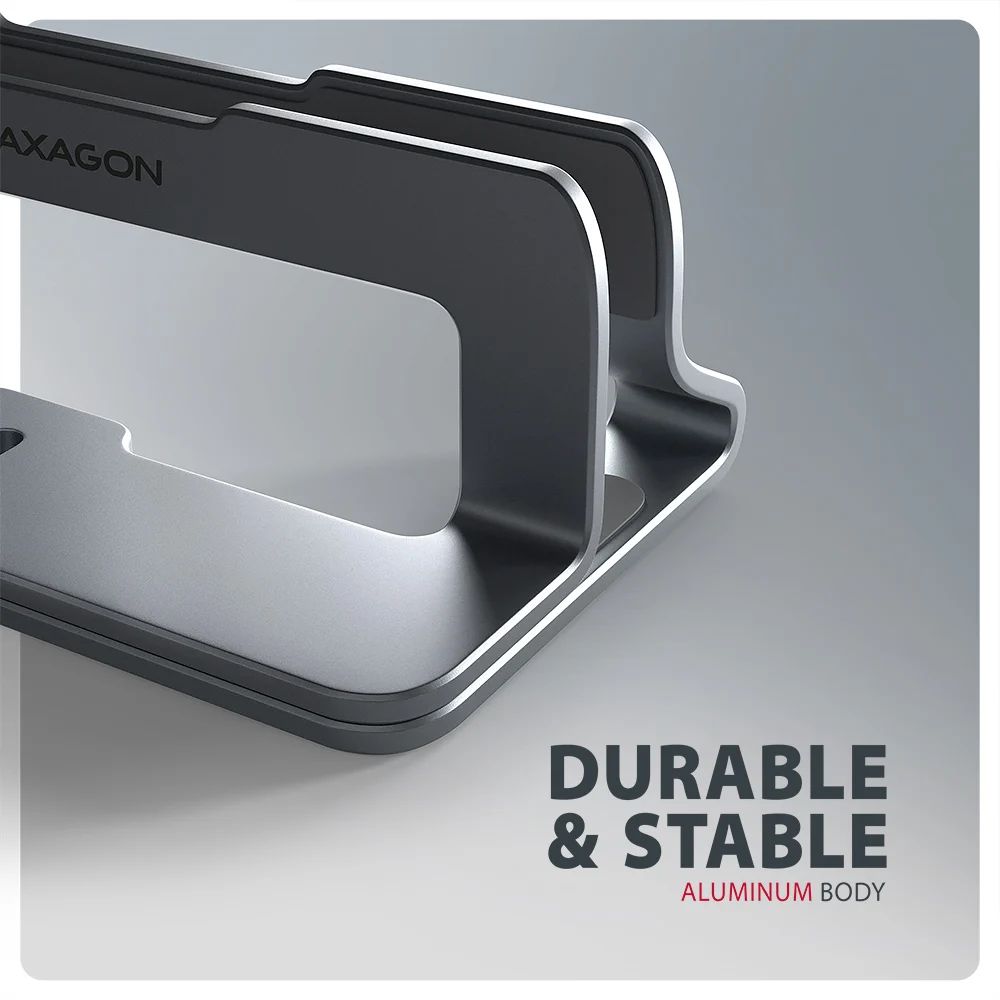 AXAGON STND-VG vertical stand for laptops and tablets Grey - Image 6