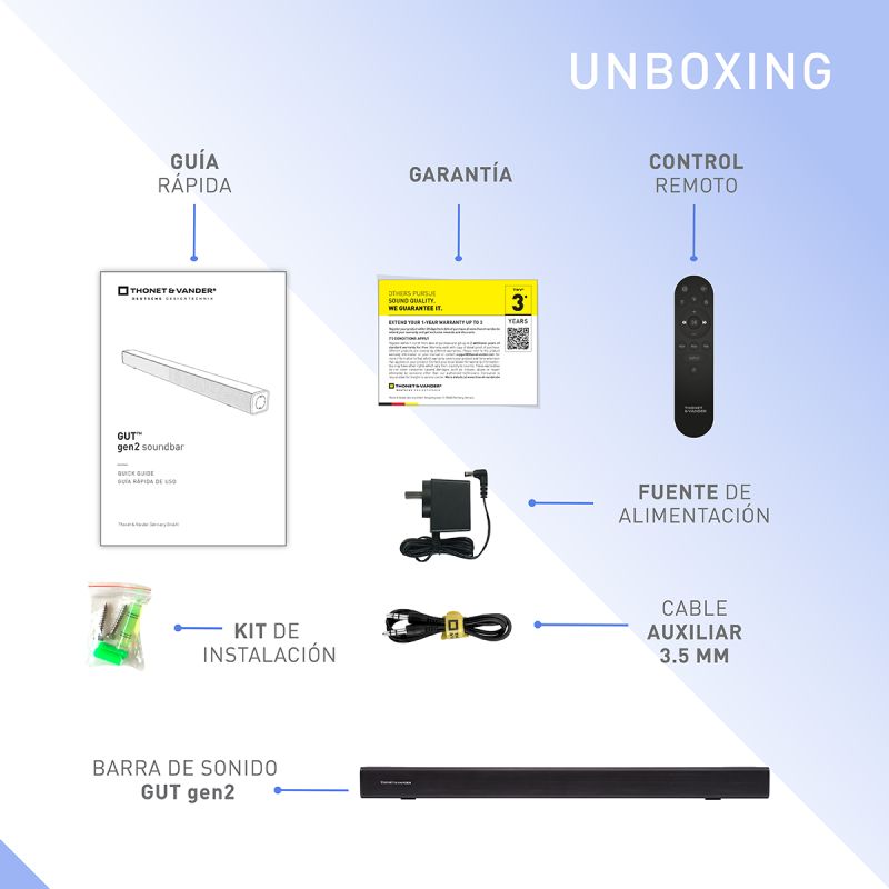 Thonet & Vander Gut Gen2 soundbar Matte Metallic Grey - Image 2