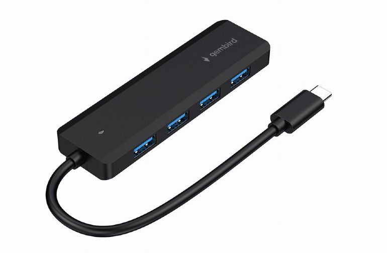 Gembird 4-portos USB3.1 Type-C HUB Black - Image 1
