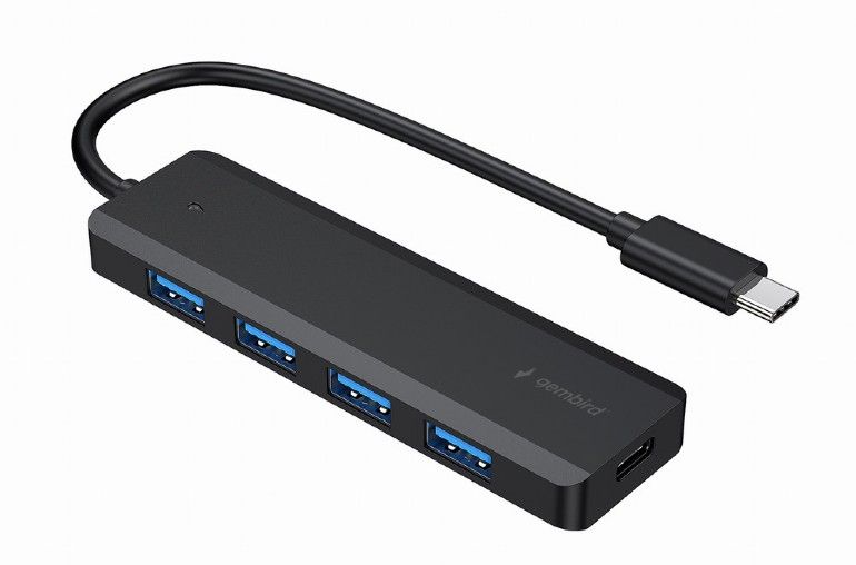 Gembird 4-portos USB3.1 Type-C HUB Black - Image 2