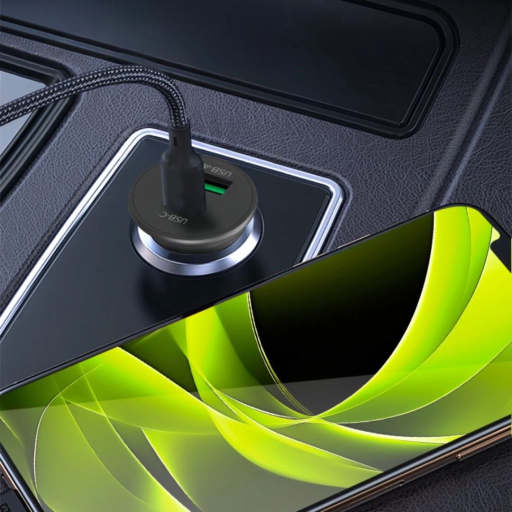 Mobile Origin 30W Super Car Charger CA19 - USB-C, USB-A Black - Image 4