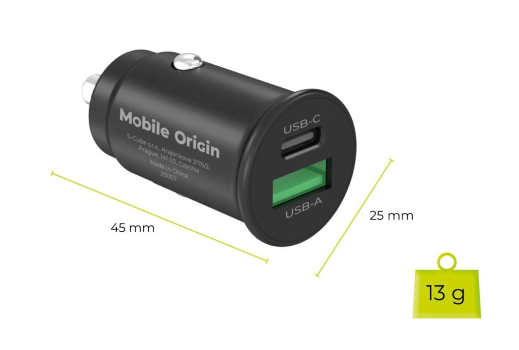 Mobile Origin 30W Super Car Charger CA19 - USB-C, USB-A Black - Image 8