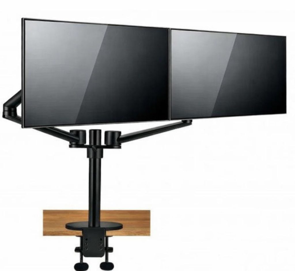 spire-cg-ugol-2s-dual-monitor-arm-27-black_1.jpg Spire CG-UGOL-2B Dual Monitor Arm 27" Black - Image 1