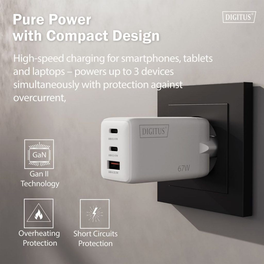 Digitus DA-10303 67W USB GaN Charger White - Image 10