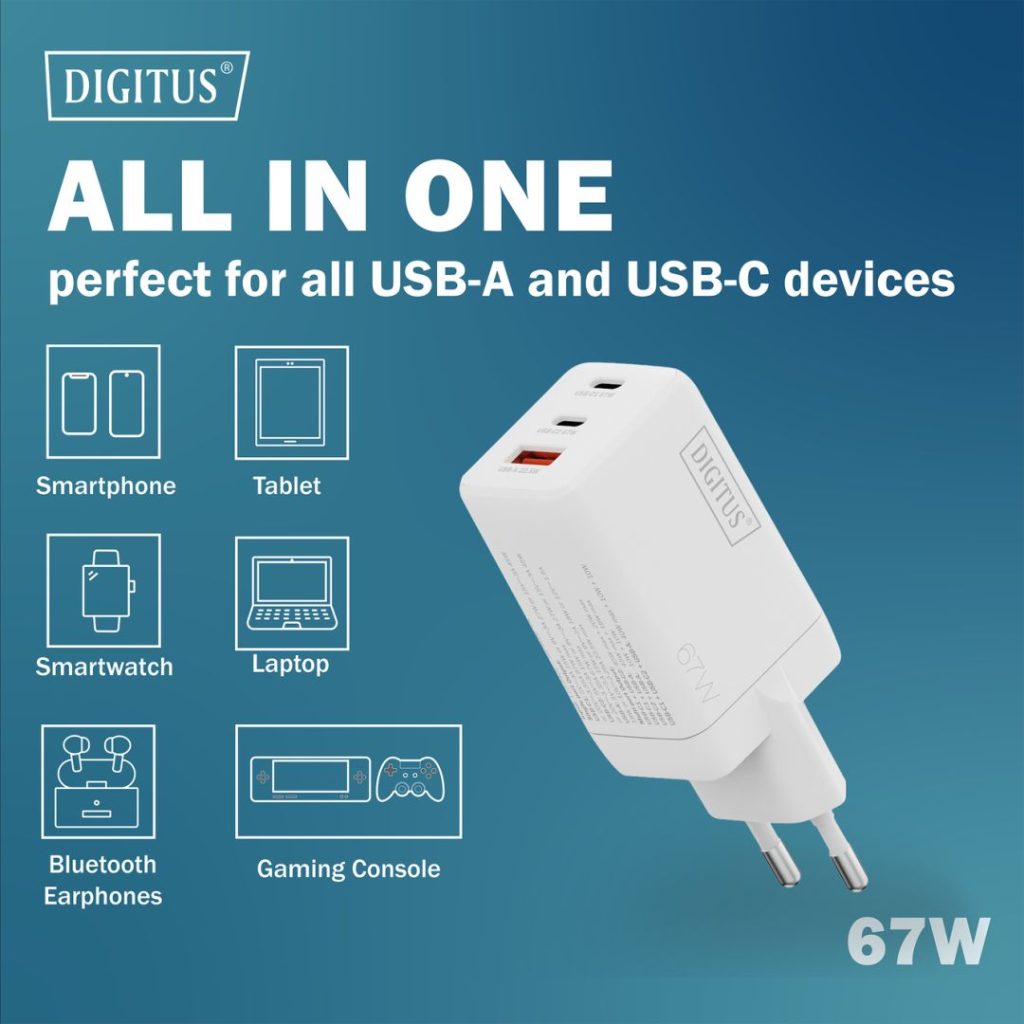 Digitus DA-10303 67W USB GaN Charger White - Image 9
