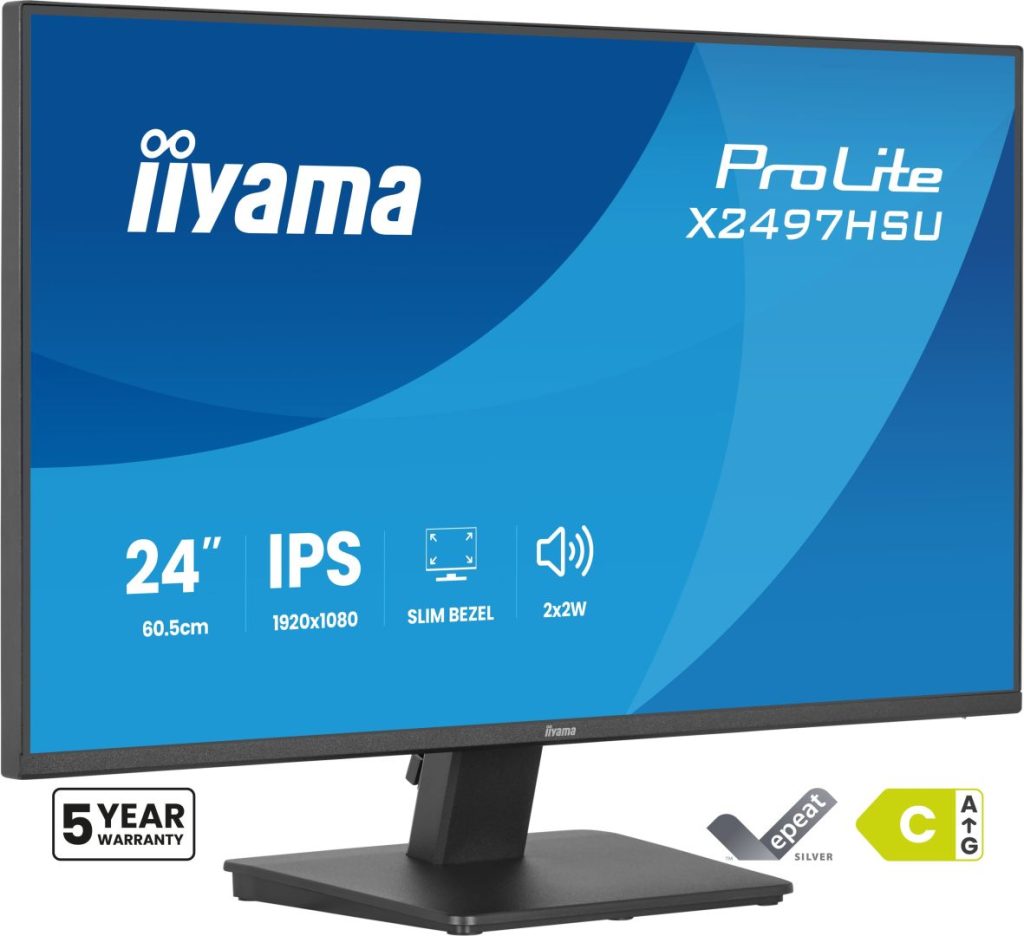 iiyama 23,8" ProLite X2497HSU-B1 IPS LED - Image 2