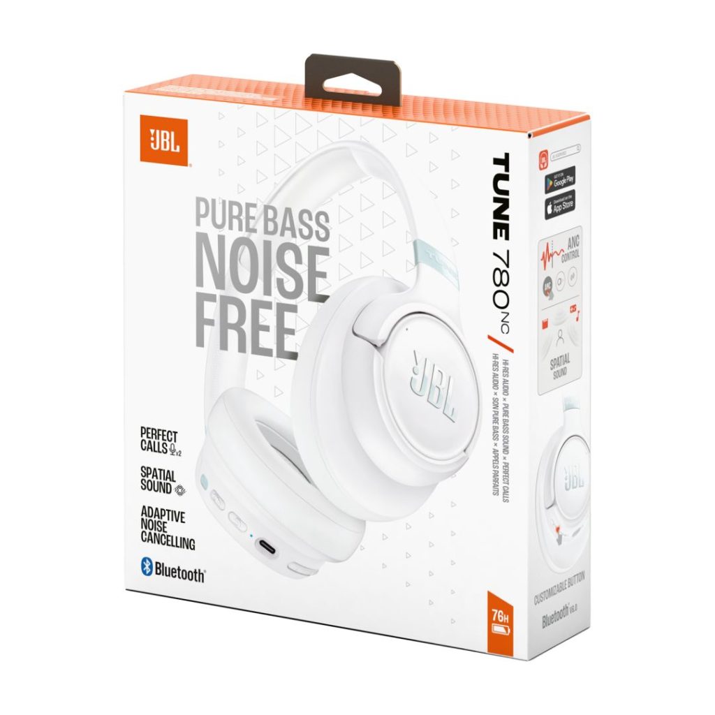 JBL Tune 780NC Bluetooth Headset White - Image 10