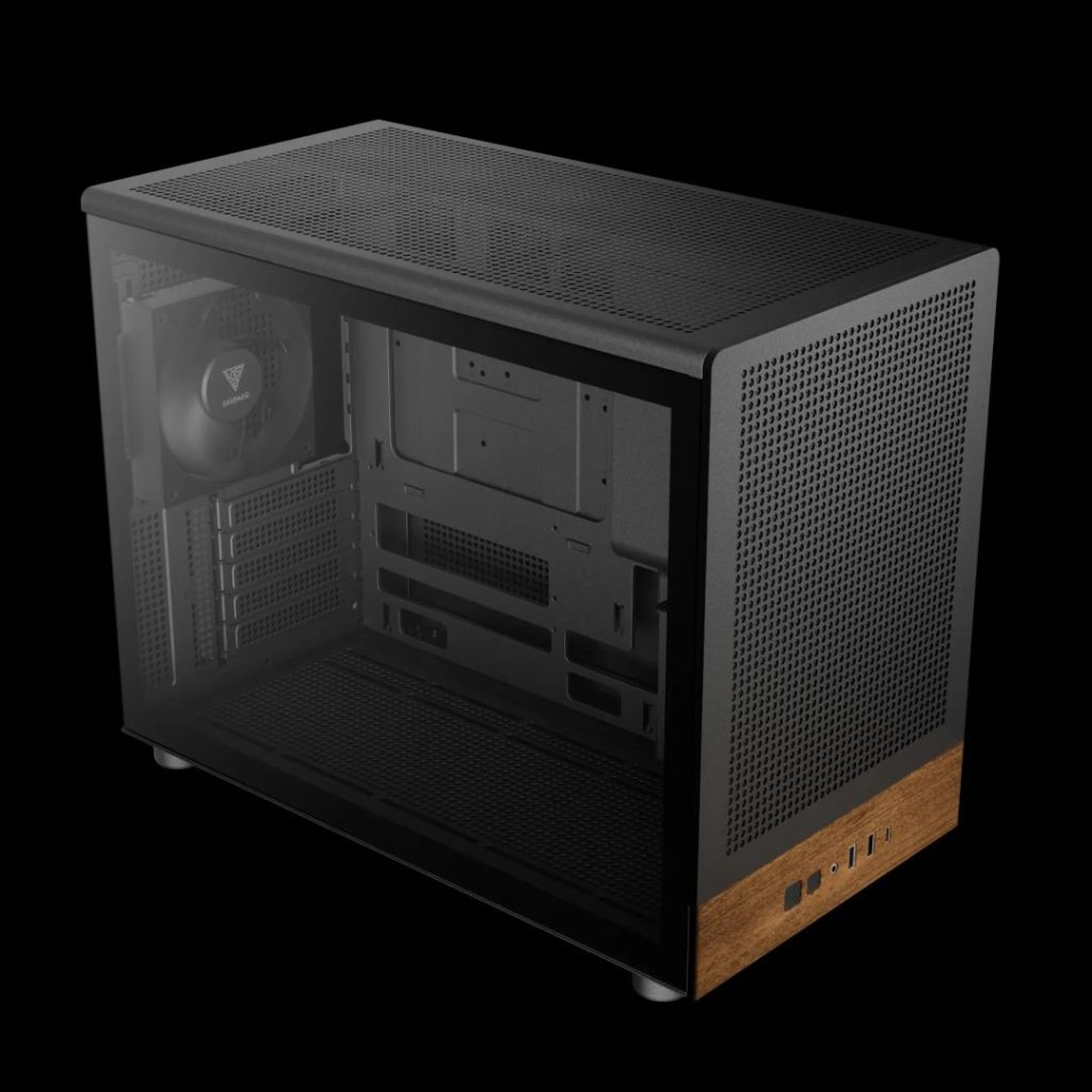 Gamdias Athena M4M Wood Tempered Glass Black/Wood - Image 2