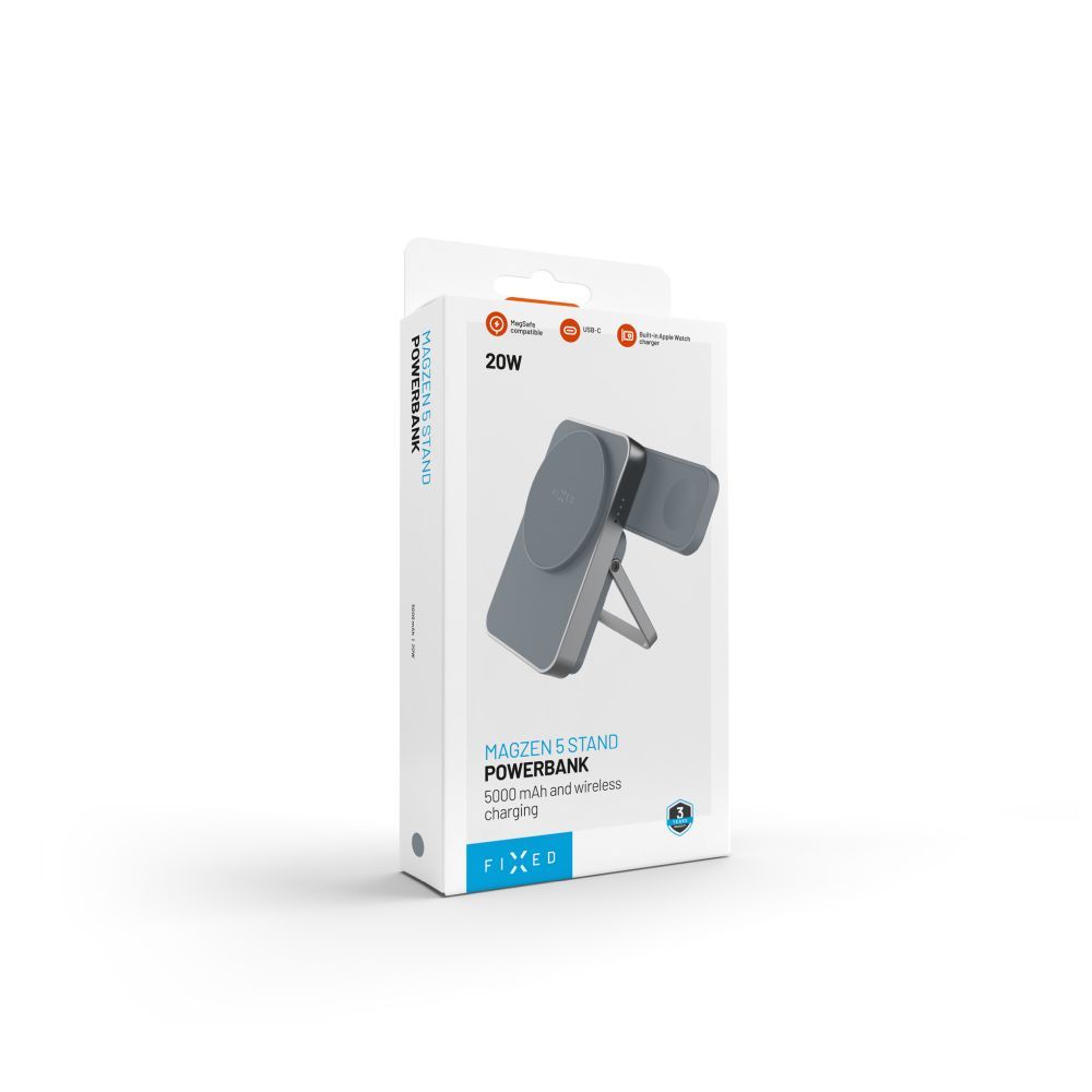 FIXED MagZen 5 5000mAh PowerBank állvánnyal szürke - Image 11