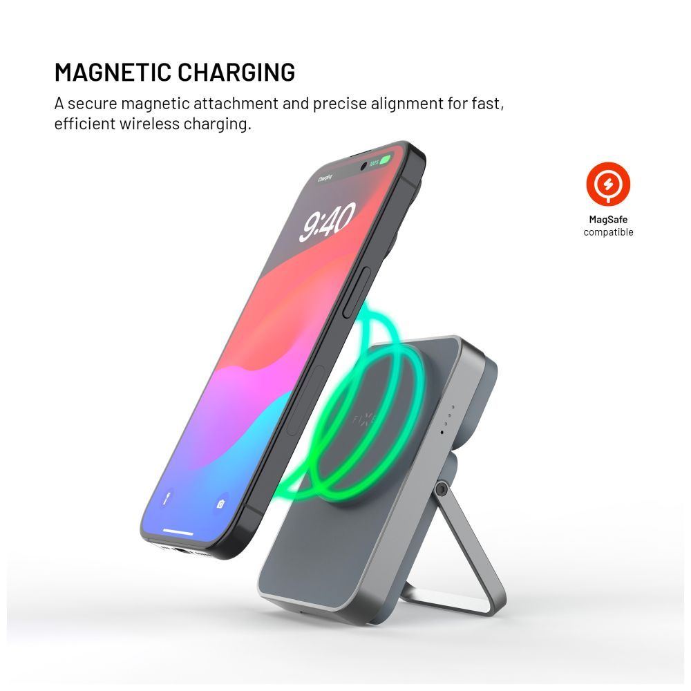 FIXED MagZen 5 5000mAh PowerBank állvánnyal szürke - Image 3