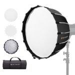 K&F Concept 60cm átmérőjű, parabolic softbox, gyorscsatlakozás, méhsejt rács, Bowens csatlakozás