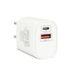 Delight Telefon töltő  - 1db Type-C + 1db USB PD20W gyorstöltéssel, Fehér