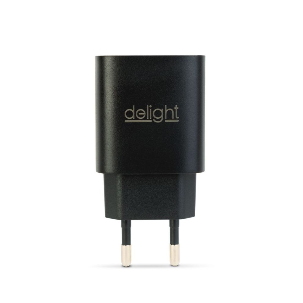 Delight USB Type-C + USB A PD20W Fast charger Black - Image 2