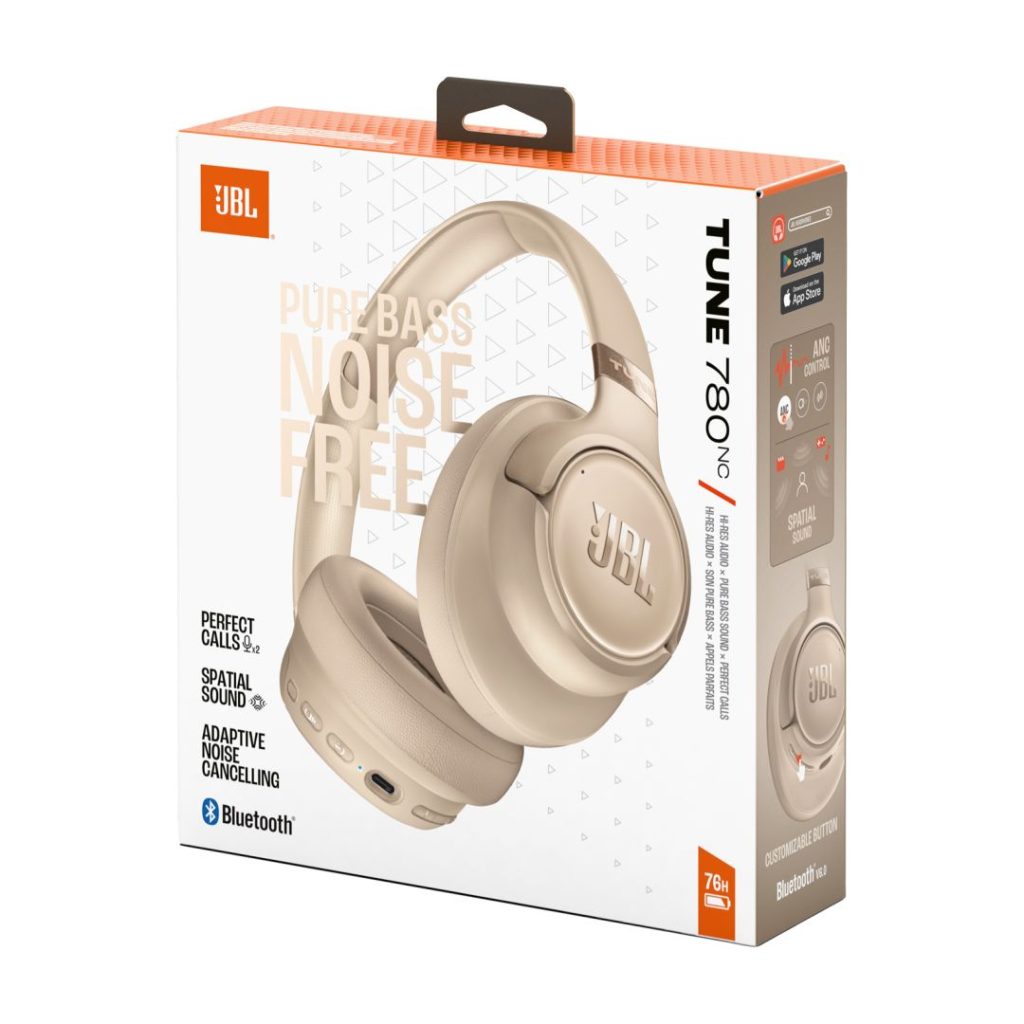 JBL Tune 780NC Bluetooth Headset Beige - Image 10