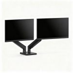 Delight Dupla LCD tartókonzol - karos, teleszkópos - asztallapra rögzíthető - Image 2