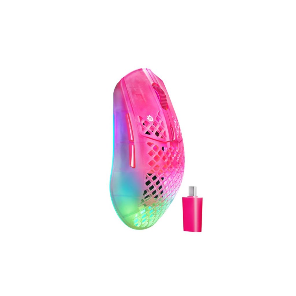 Steelseries Aerox 3 Gaming Wireless Bluetooth Gen 2 Mouse Magenta Haze - Image 5