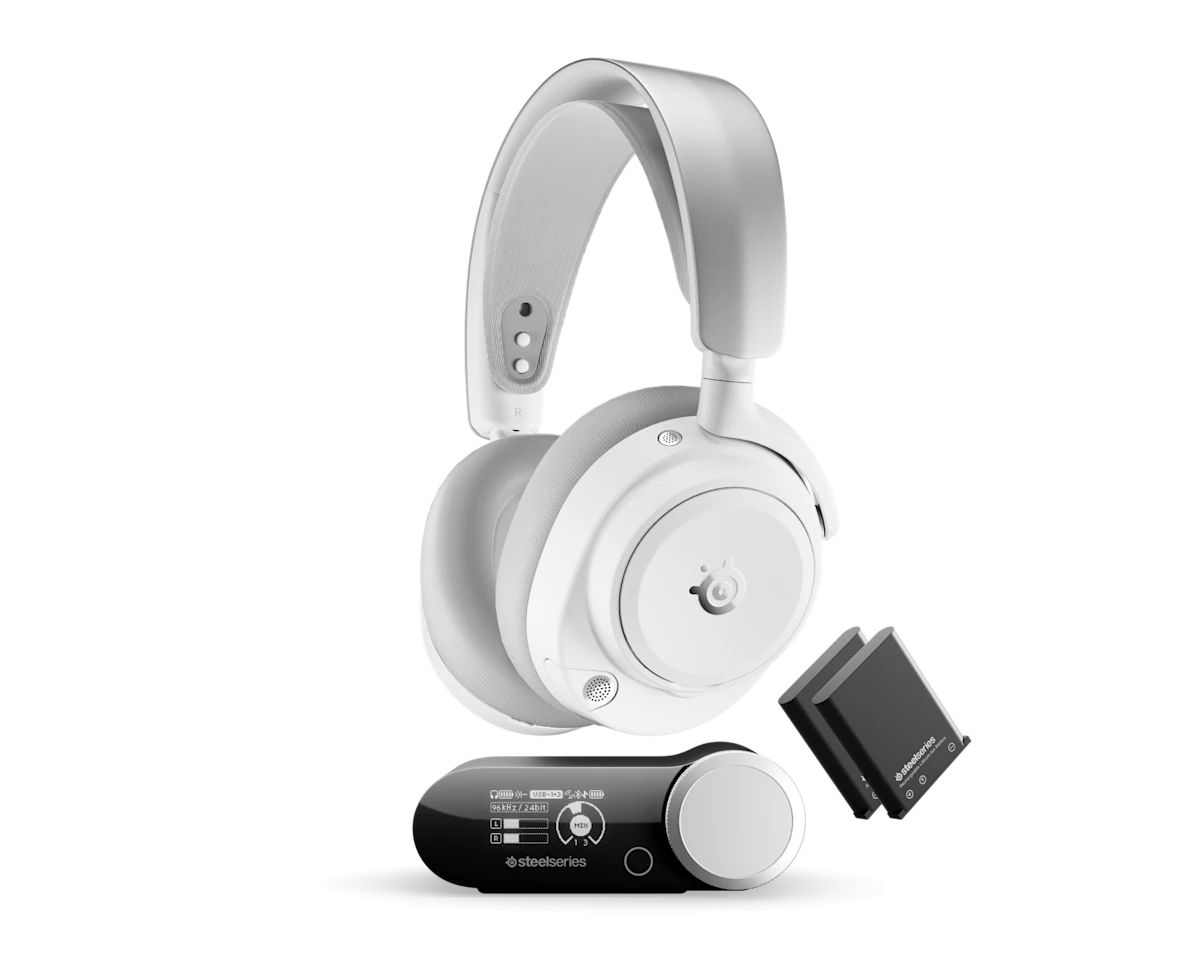 Steelseries Arctis Nova Pro Omni Wireless Bluetooth Gaming Headset White - Image 1